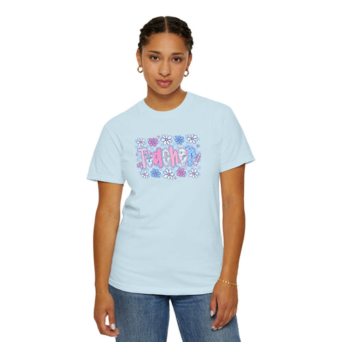 Checkered Teacher T-Shirt - Comfort Colors 1717 Unisex Garment-Dyed