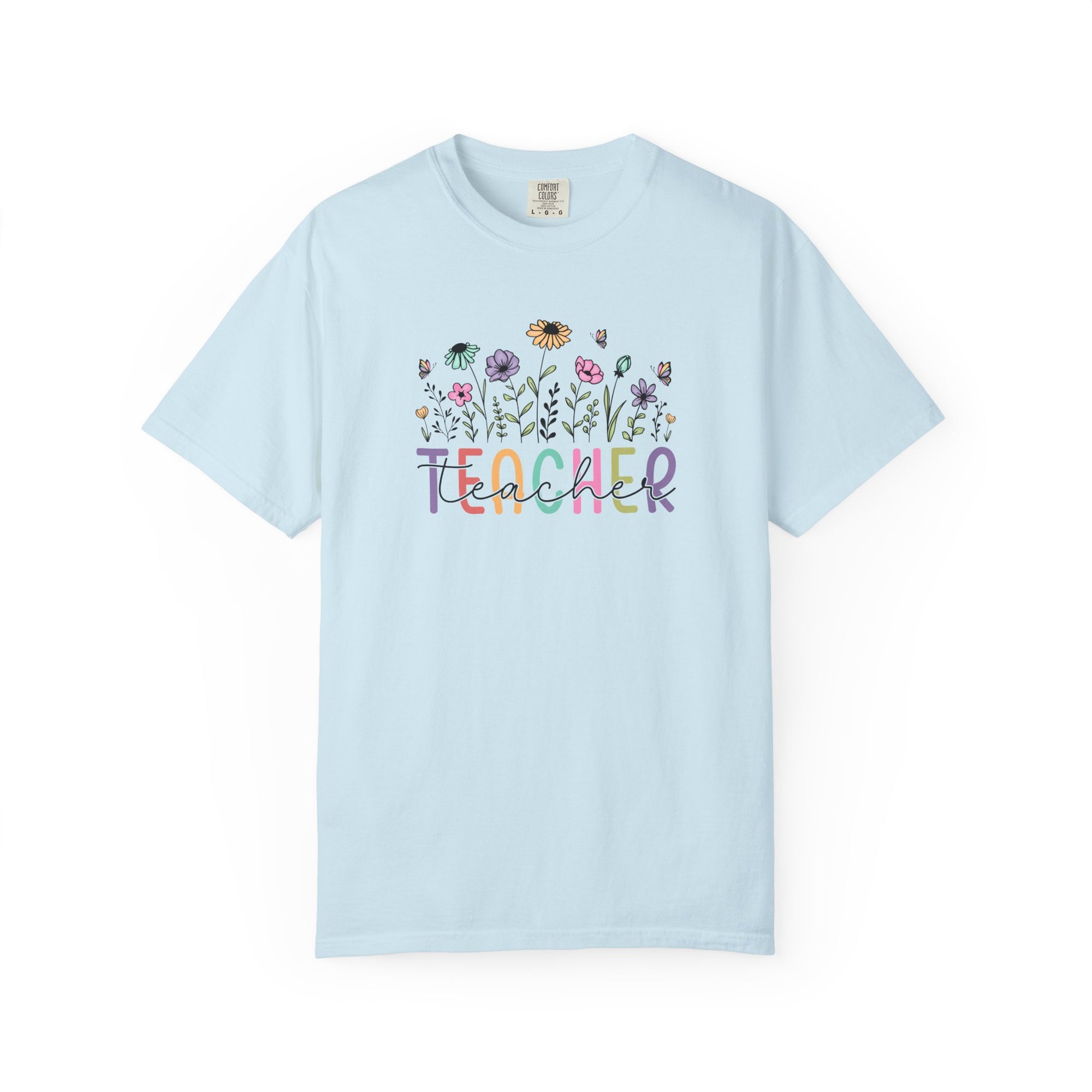 Floral Teacher T-Shirt Comfort Colors 1717