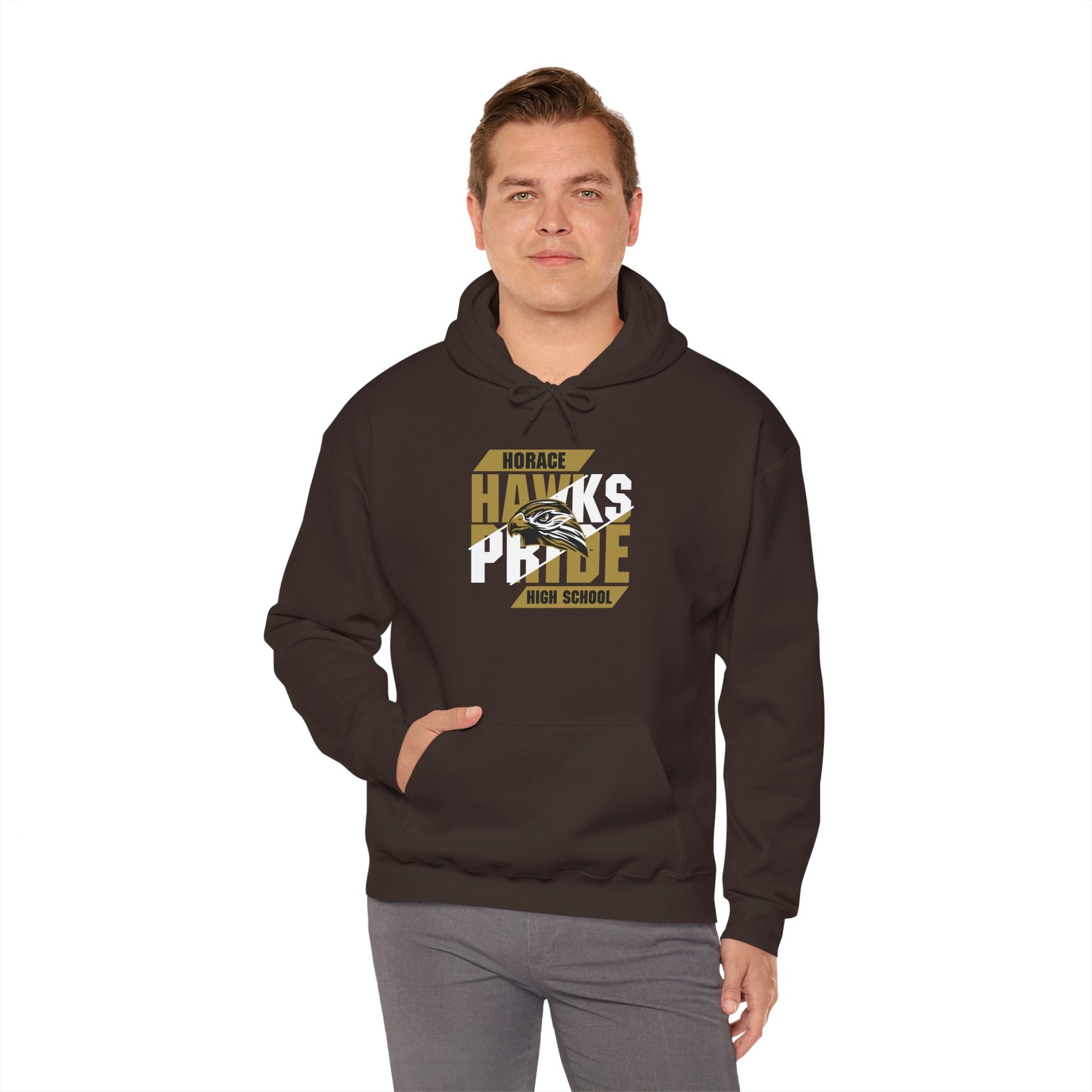 Horace Hawks Pride Sweatshirt | Gildan Unisex Heavy Blend Sweatshirt | Cozy School Spirit Wear