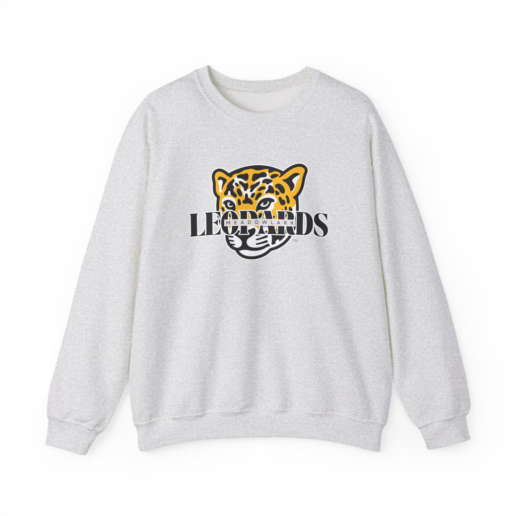 Meadowlark Leopards Crewneck Sweatshirt | Gildan 18000 Unisex Heavy Blend | School Spirit Wear | Teacher Apparel