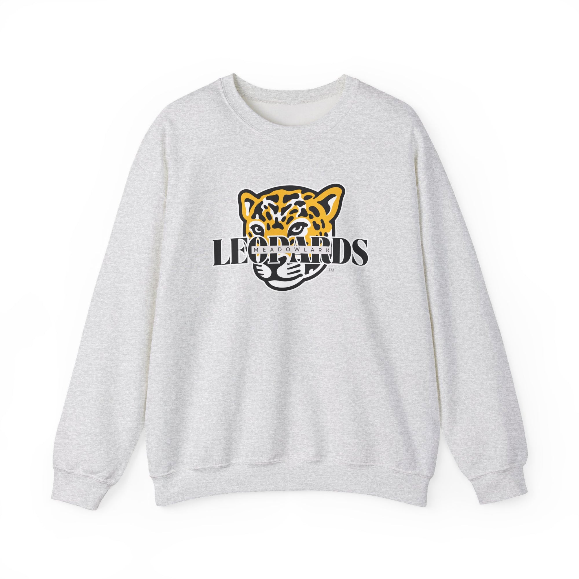 Meadowlark Leopards Crewneck Sweatshirt | Gildan 18000 Unisex Heavy Blend | School Spirit Wear | Teacher Apparel
