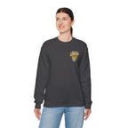 Meadowlark Leopards Gildan Heavy Blend 18000 Crewneck | Classic Front Logo & Bold Back Design