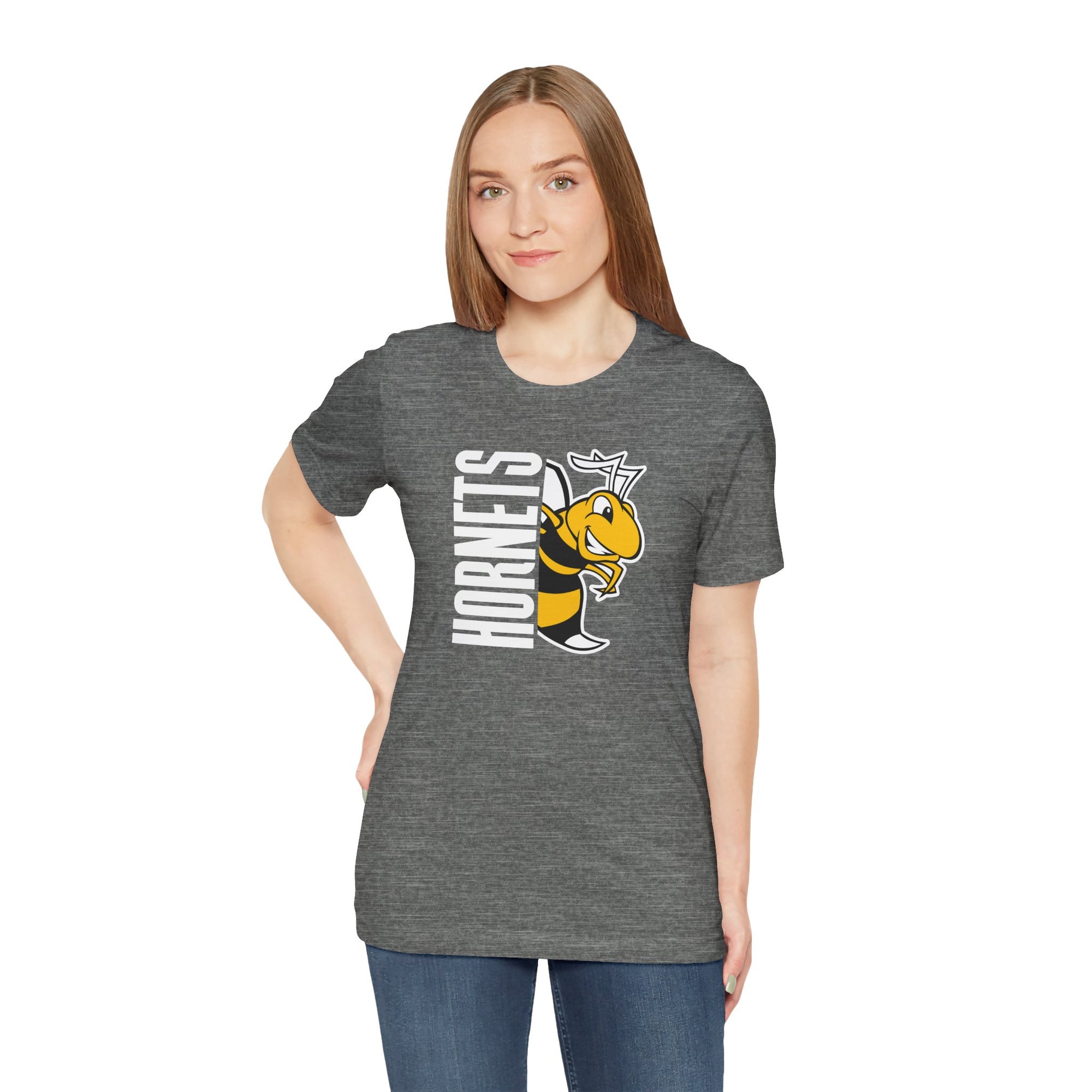 Horace Hornets Unisex Spirit Tee – Bella + Canvas 3001 | Adult Game Day Shirt, School Spirit Shirt, Team Mascot Apparel