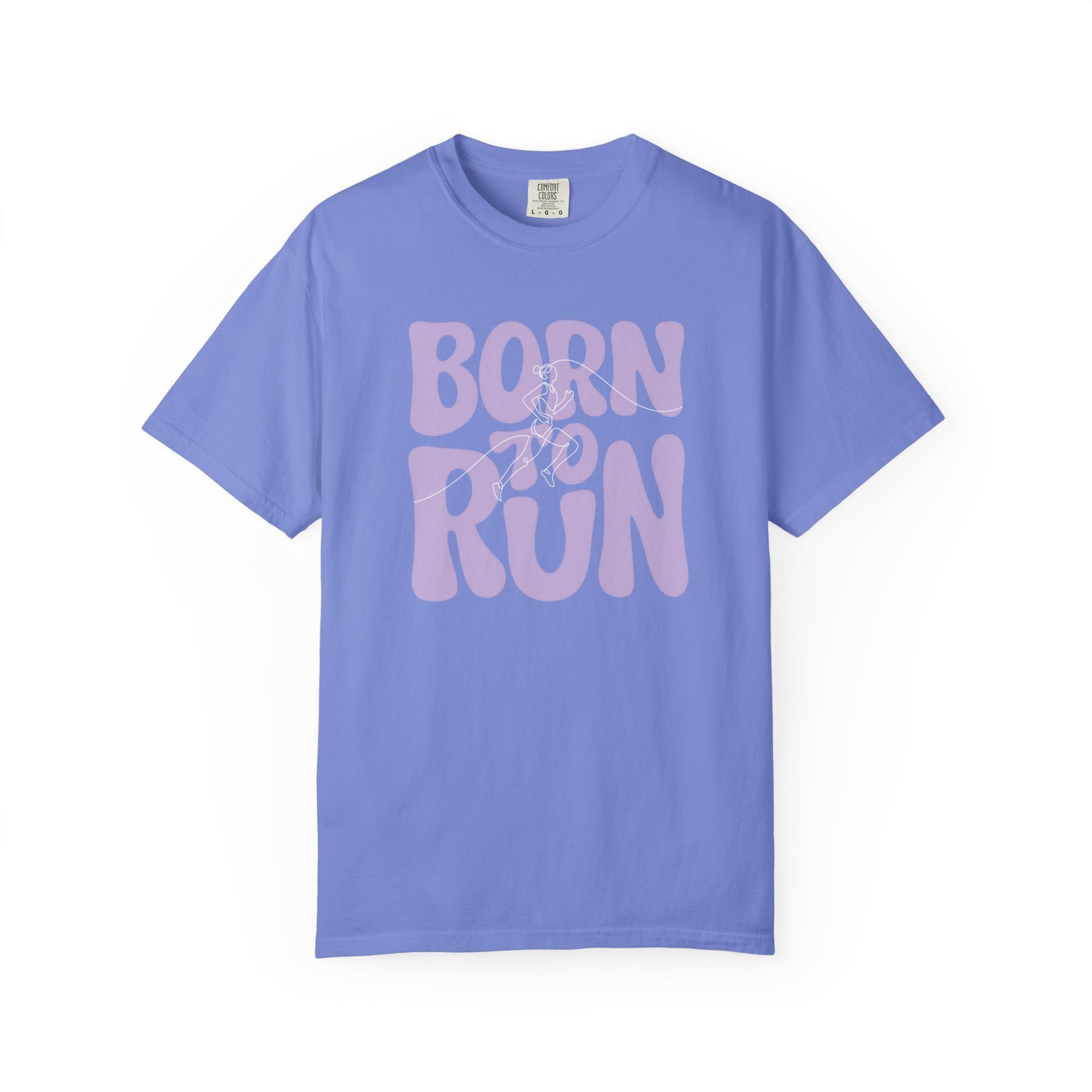 Born to Run T-Shirt | Comfort Colors 1717 Retro Running Shirt | Fitness Mom Graphic Tee | Runner Gift for Her