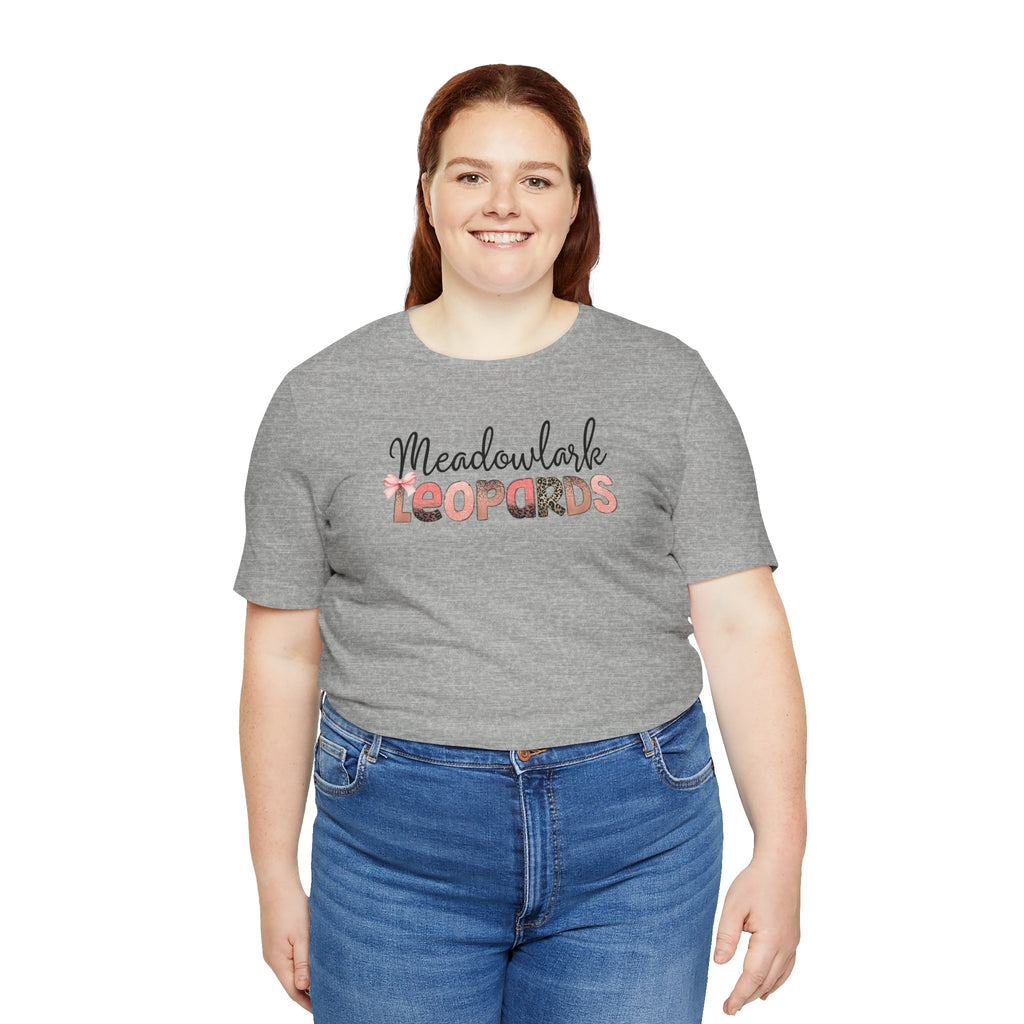Meadowlark Leopards Unisex Bella & Canvas Tee, Casual T-Shirt, Custom School Spirit Apparel