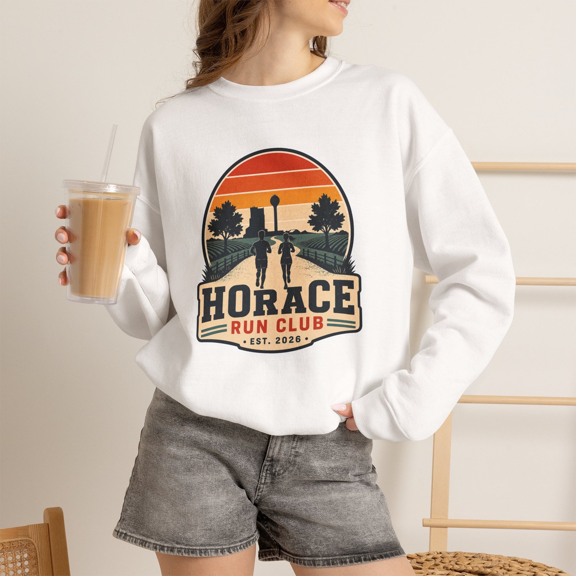 Horace Run Club Crewneck Sweatshirt | Gildan 18000