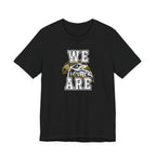We Are Horace Hawks T-Shirt | Bella + Canvas 3001 Unisex Tee | School Spirit Shirt | Game Day Graphic Tee | Black Distressed Design | Teacher or Fan Shirt