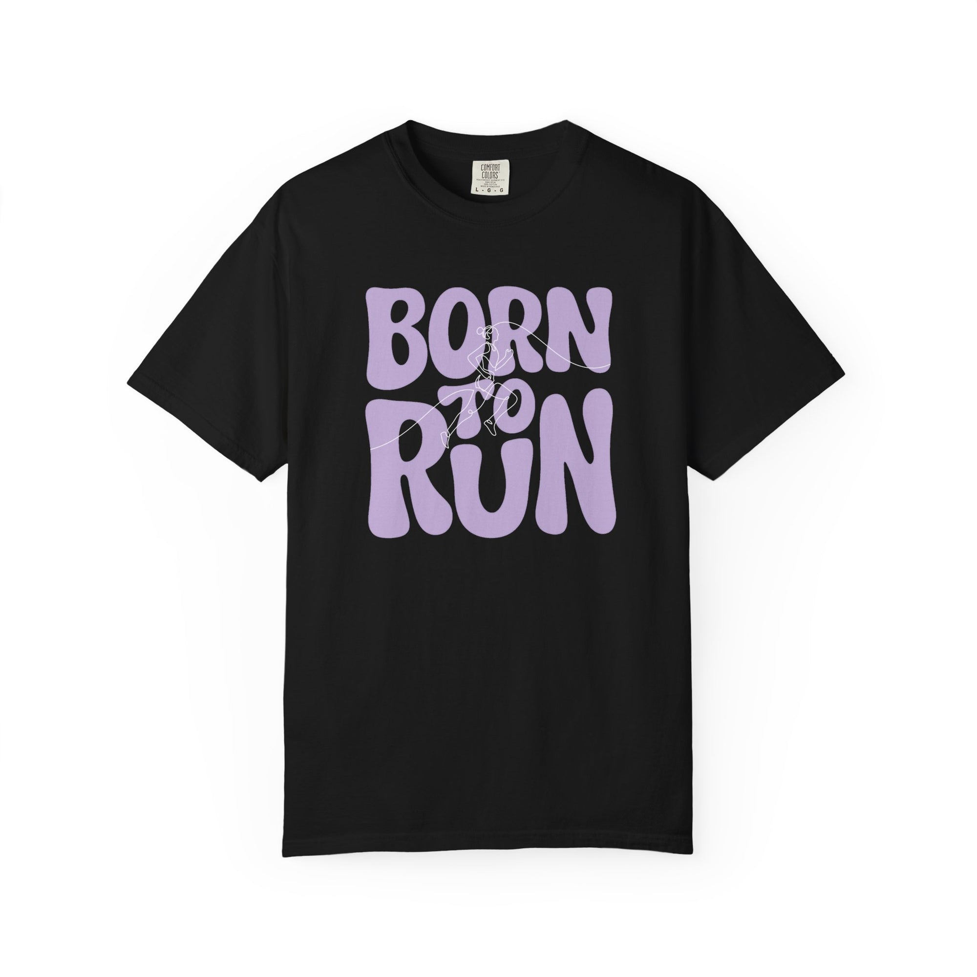 Born to Run T-Shirt | Comfort Colors 1717 Retro Running Shirt | Fitness Mom Graphic Tee | Runner Gift for Her