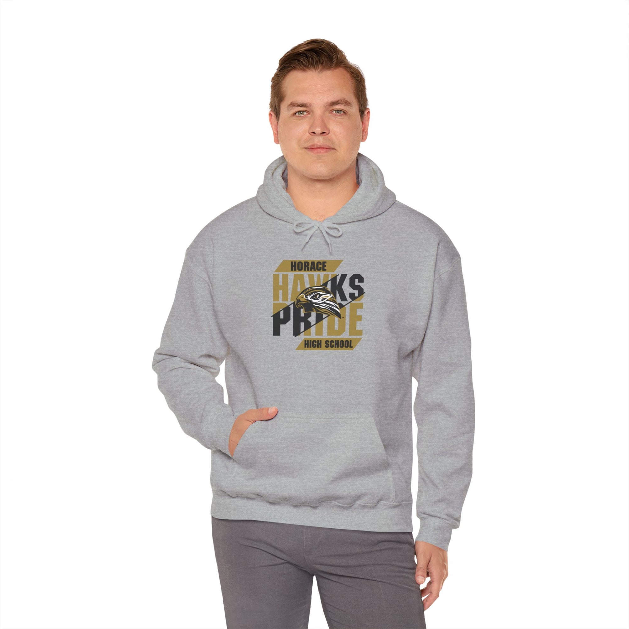 Horace Hawks Pride Sweatshirt | Gildan Unisex Heavy Blend Sweatshirt | Cozy School Spirit Wear