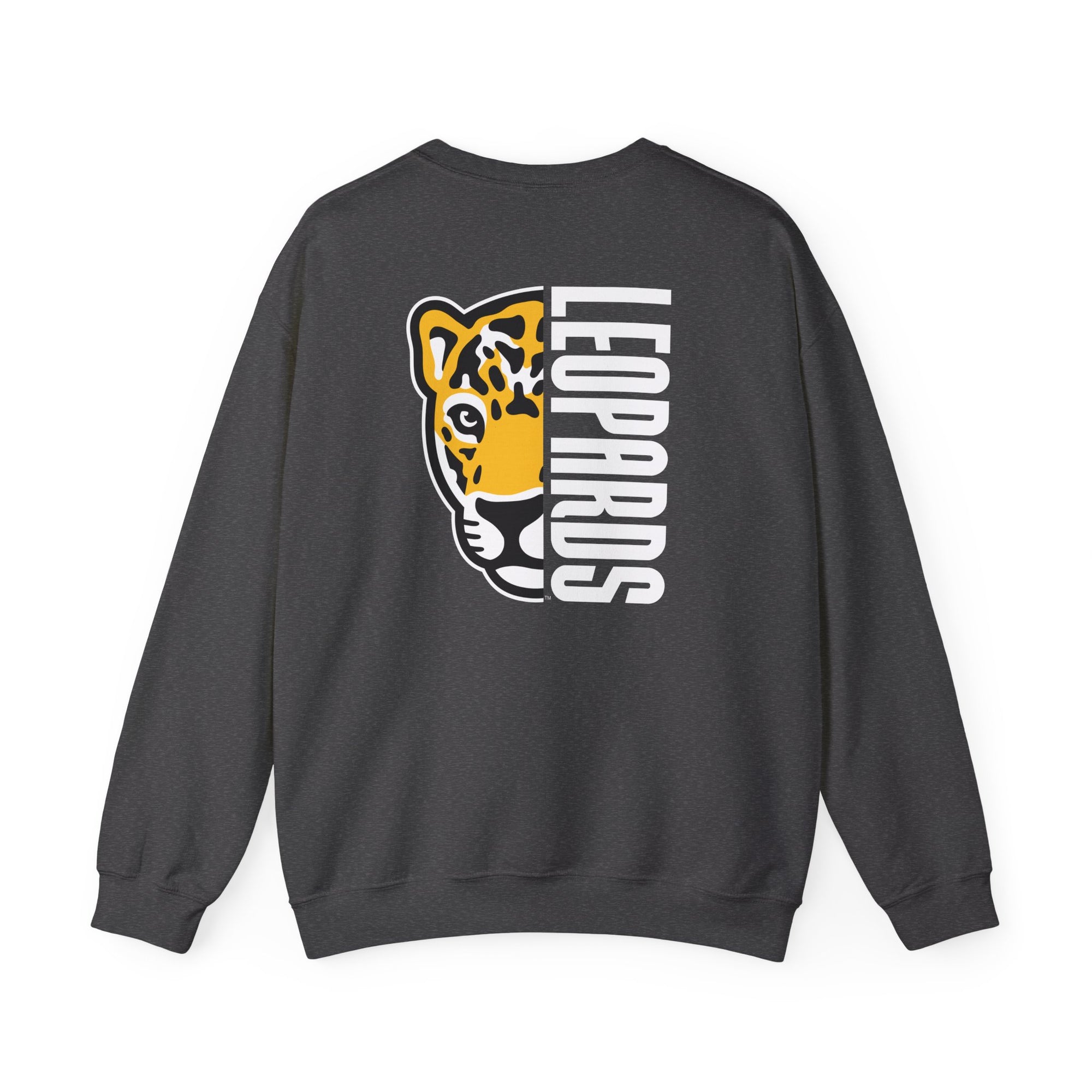 Meadowlark Leopards Gildan Heavy Blend 18000 Crewneck | Classic Front Logo & Bold Back Design