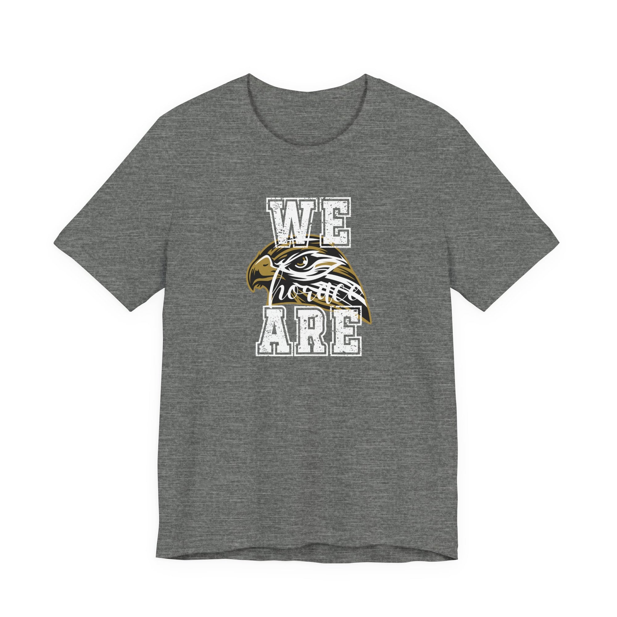 We Are Horace Hawks T-Shirt | Bella + Canvas 3001 Unisex Tee | School Spirit Shirt | Game Day Graphic Tee | Black Distressed Design | Teacher or Fan Shirt