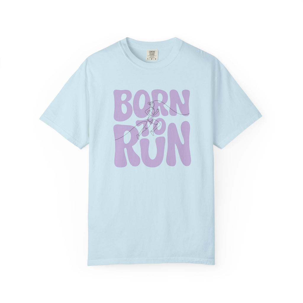 Born to Run T-Shirt | Comfort Colors 1717 Retro Running Shirt | Fitness Mom Graphic Tee | Runner Gift for Her
