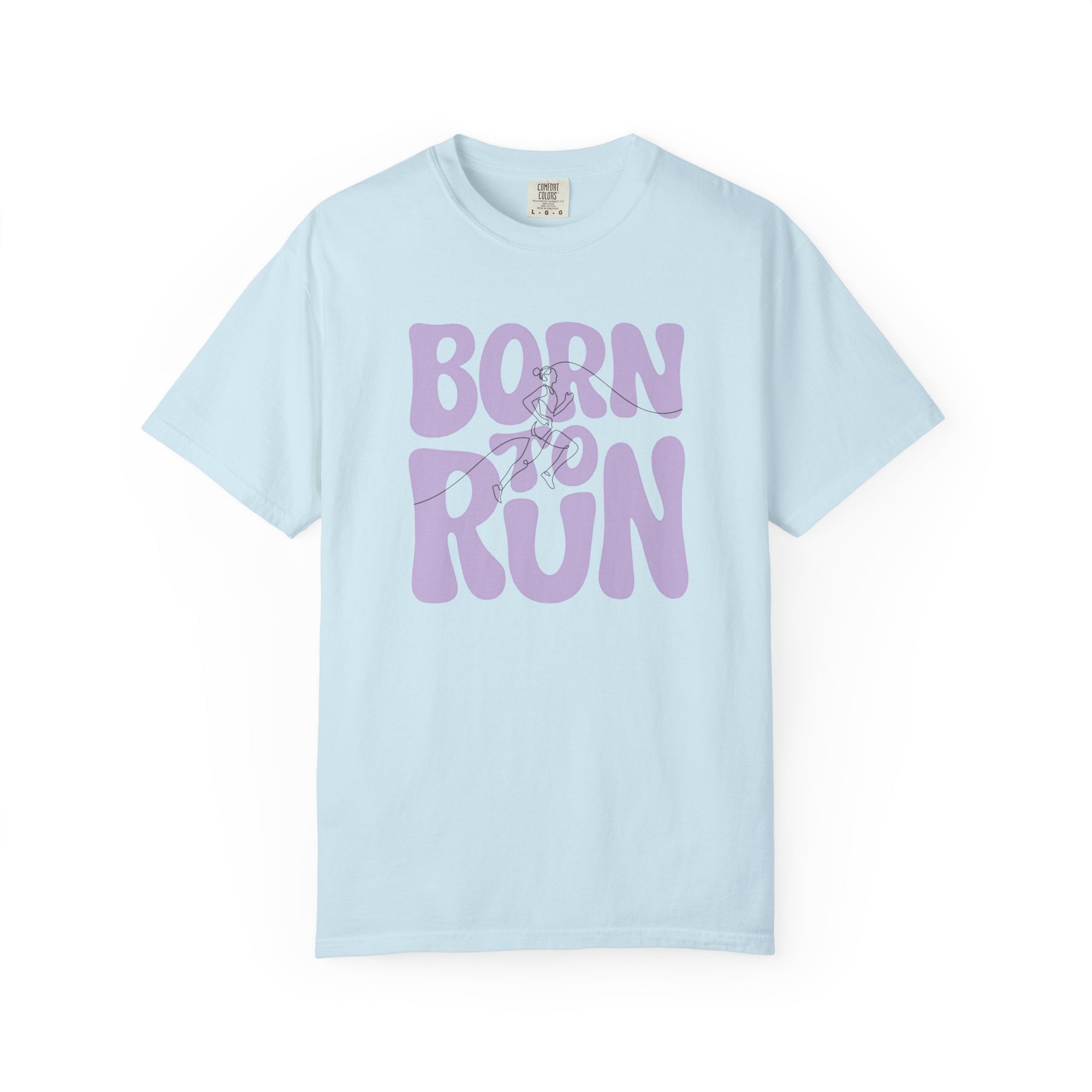 Born to Run T-Shirt | Comfort Colors 1717 Retro Running Shirt | Fitness Mom Graphic Tee | Runner Gift for Her