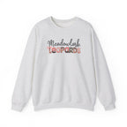 Meadowlark Leopards Crewneck Sweatshirt – Gildan Heavy Blend 18000 – Pink & Leopard Print School Spirit – Teacher Sweatshirt