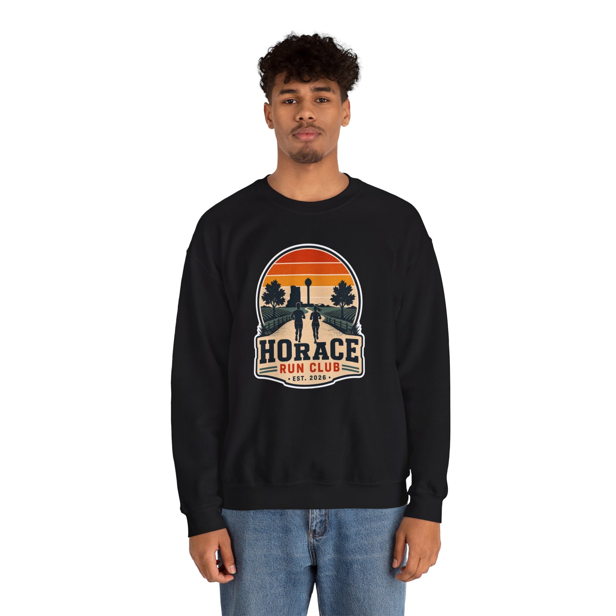 Horace Run Club Crewneck Sweatshirt | Gildan 18000
