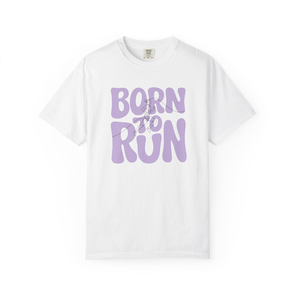 Born to Run T-Shirt | Comfort Colors 1717 Retro Running Shirt | Fitness Mom Graphic Tee | Runner Gift for Her