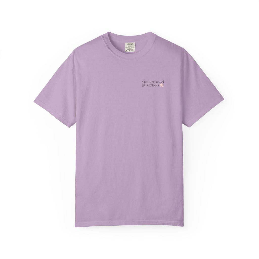 🌸 Motherhood in Motion 🏃‍♀️Comfort Colors 1717 T-Shirt  | Running Mom Mental Wellness Tee 💗