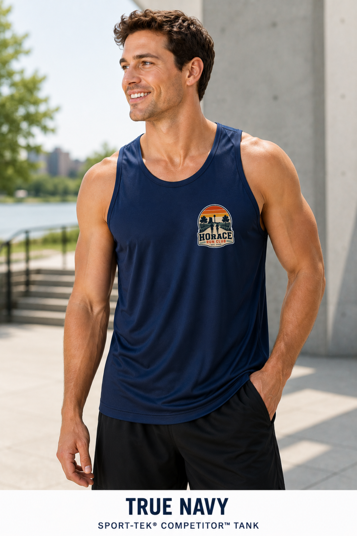 Horace Run Club Left Chest Logo Men's Sport-Tek® Competitor Tank
