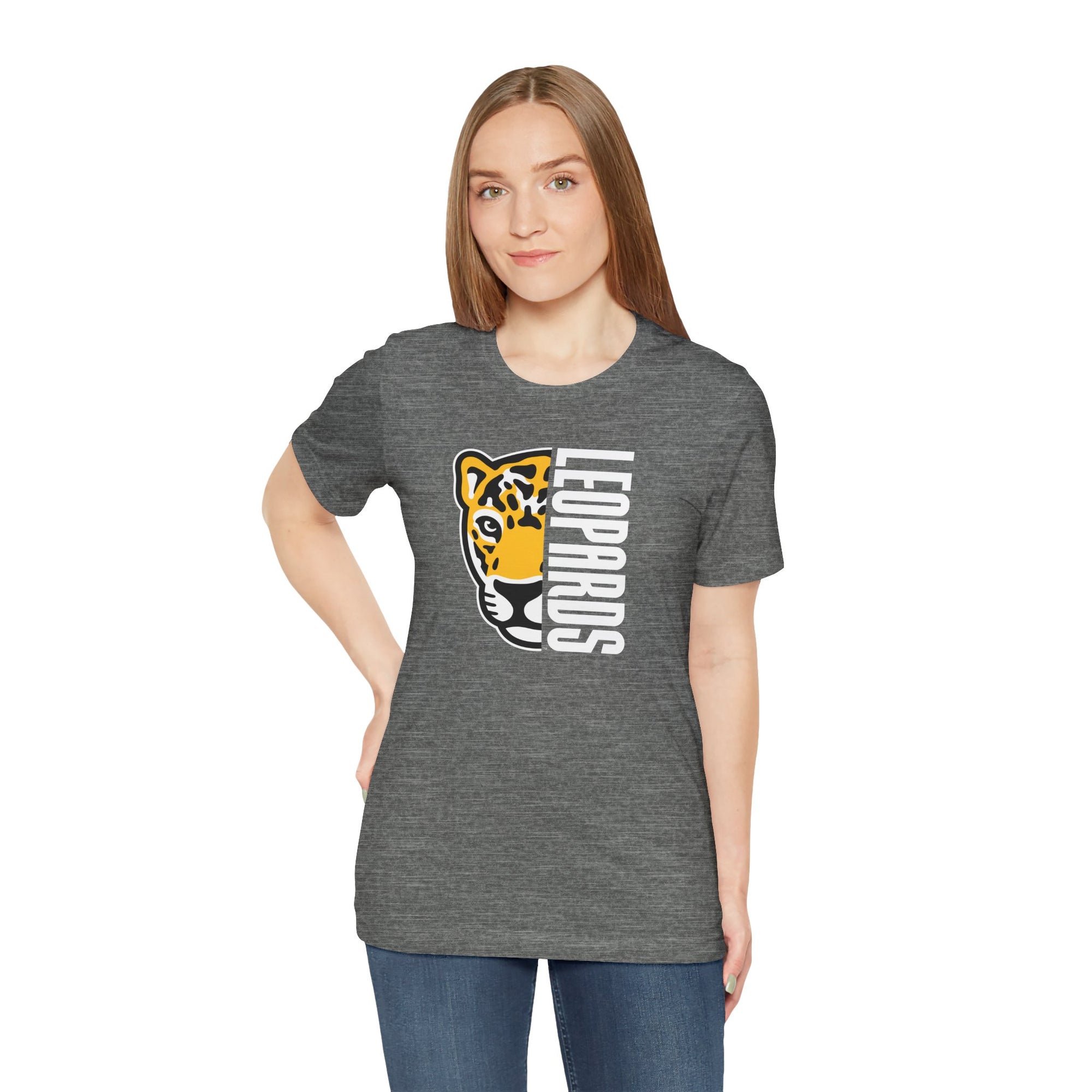 Meadowlark Leopards Bella & Canvas Tshirt, Teacher Tshirt, School Pride