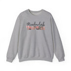 Meadowlark Leopards Crewneck Sweatshirt – Gildan Heavy Blend 18000 – Pink & Leopard Print School Spirit – Teacher Sweatshirt