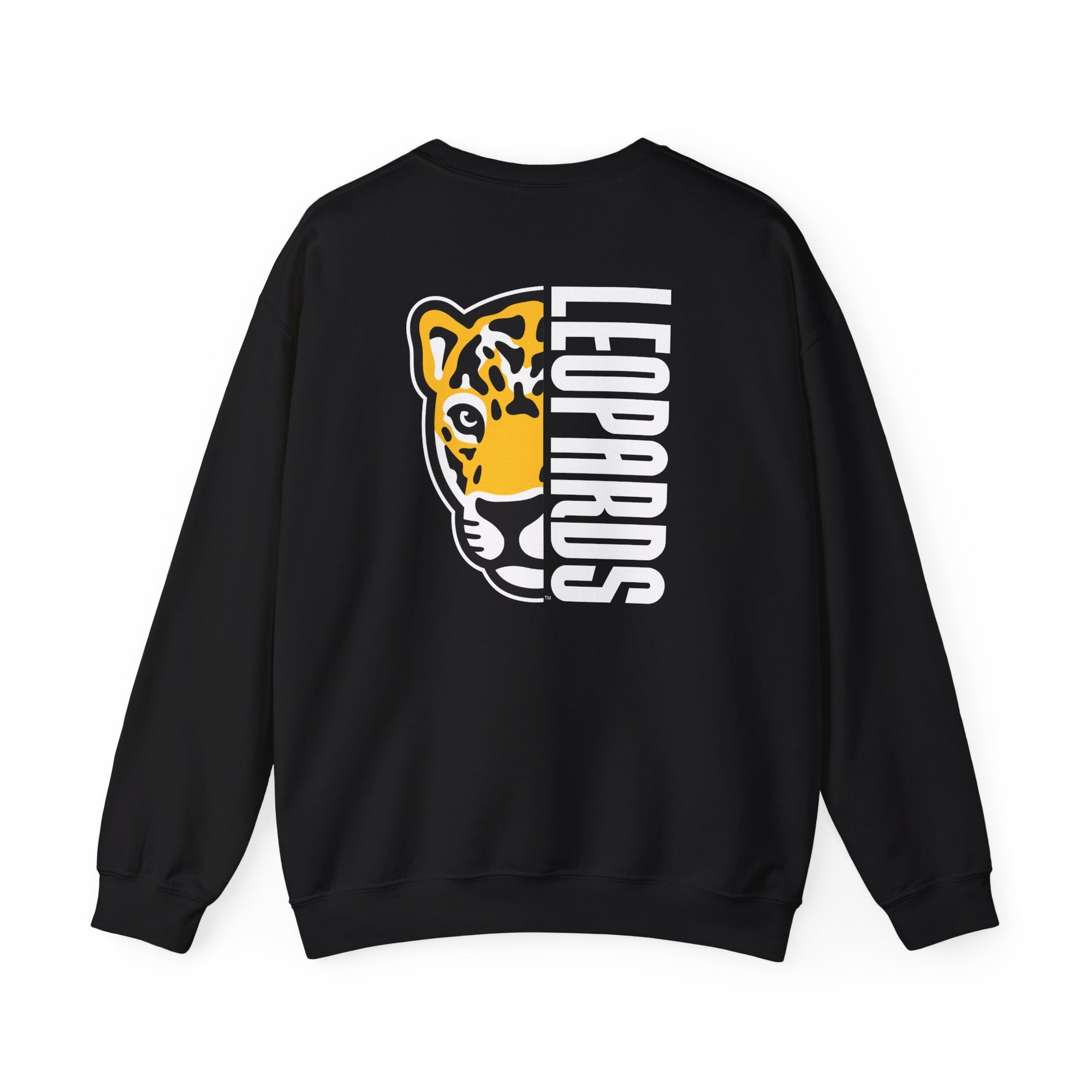 Meadowlark Leopards Gildan Heavy Blend 18000 Crewneck | Classic Front Logo & Bold Back Design