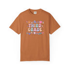 Third Grade Groovy Checkered Shirt - Comfort Colors 1717 Teacher Shirt - Back to School Tee - Retro Teacher Gift