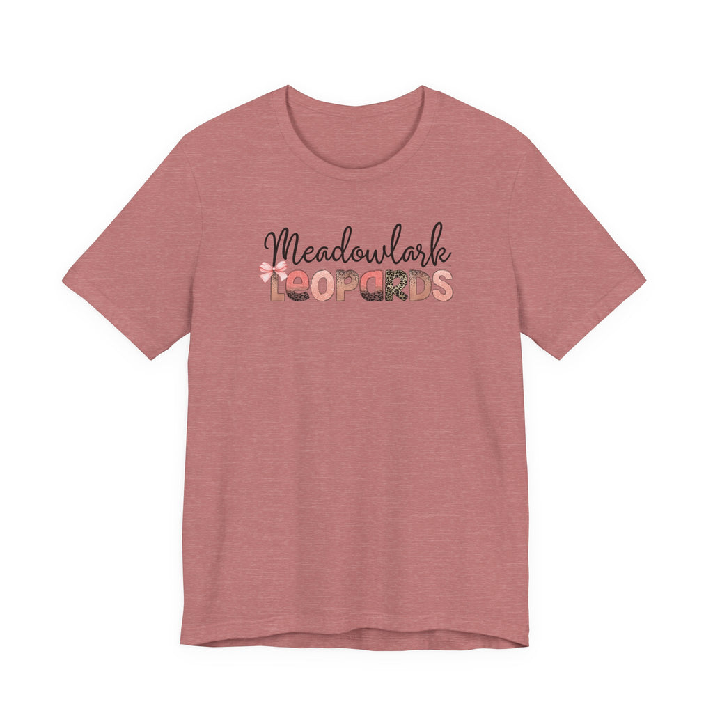 Meadowlark Leopards Unisex Bella & Canvas Tee, Casual T-Shirt, Custom School Spirit Apparel