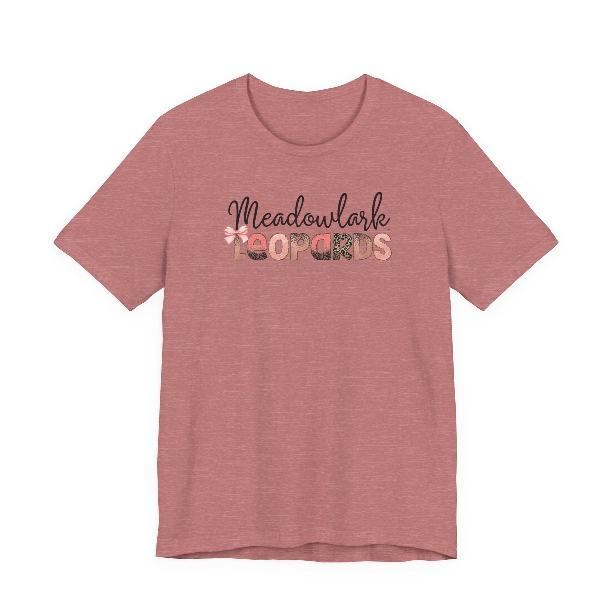 Meadowlark Leopards Unisex Bella & Canvas Tee, Casual T-Shirt, Custom School Spirit Apparel