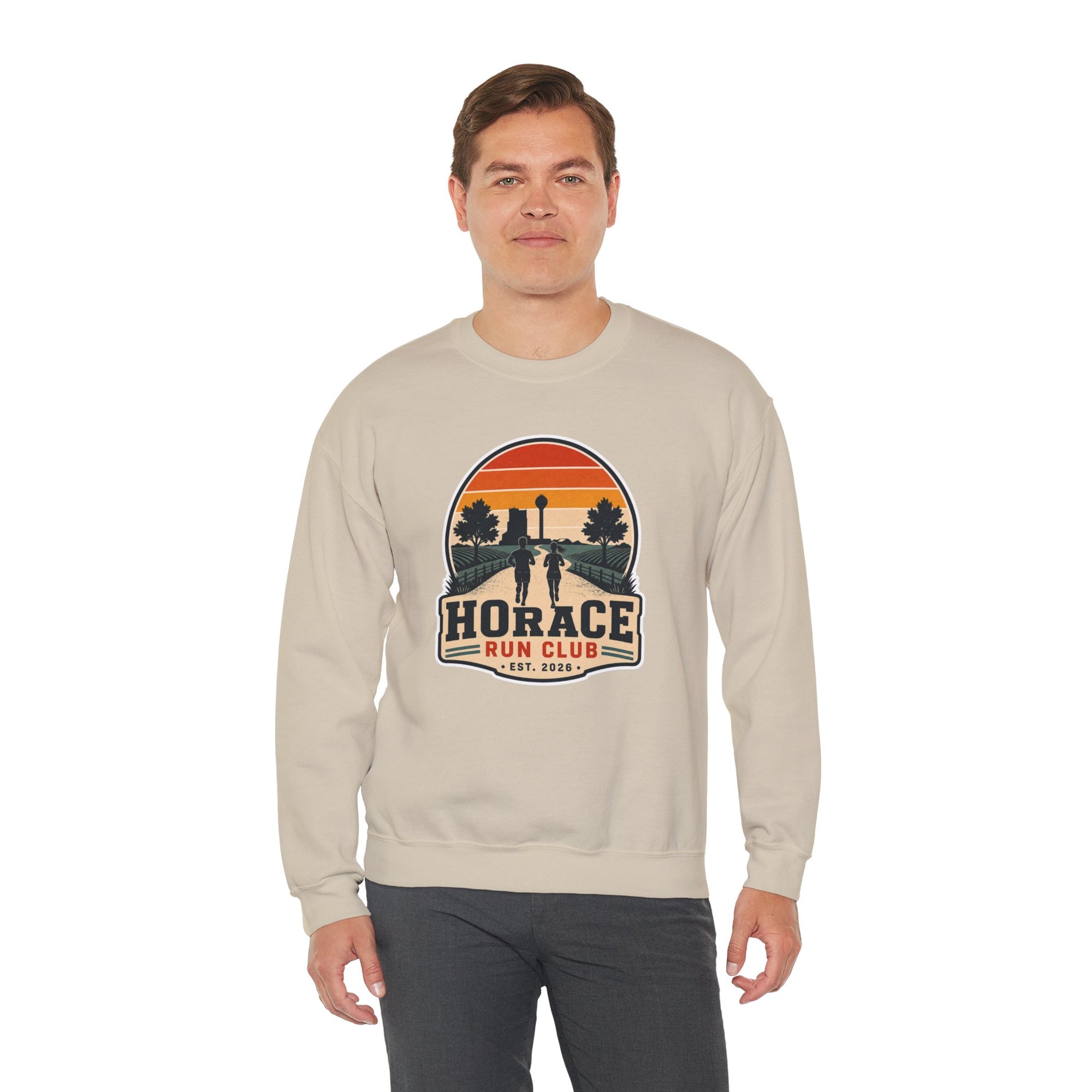 Horace Run Club Crewneck Sweatshirt | Gildan 18000