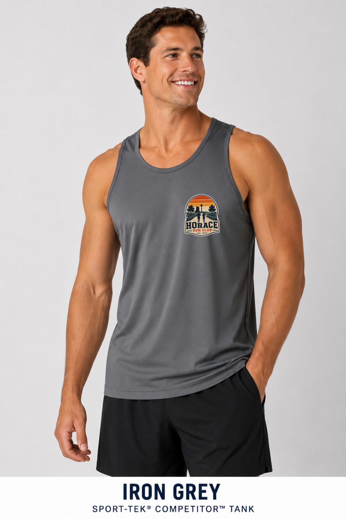 Horace Run Club Left Chest Logo Men's Sport-Tek® Competitor Tank