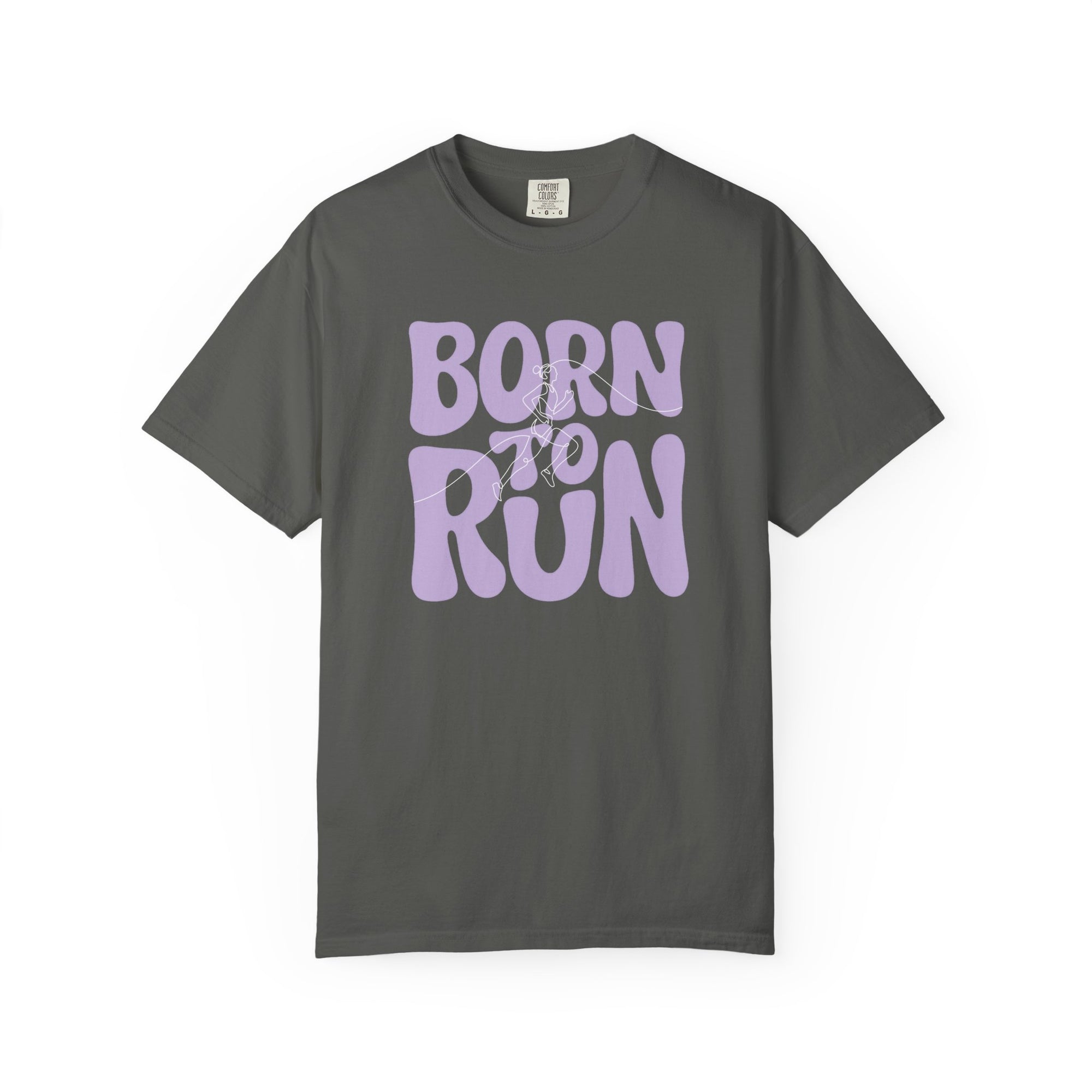 Born to Run T-Shirt | Comfort Colors 1717 Retro Running Shirt | Fitness Mom Graphic Tee | Runner Gift for Her