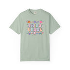 Third Grade Groovy Checkered Shirt - Comfort Colors 1717 Teacher Shirt - Back to School Tee - Retro Teacher Gift