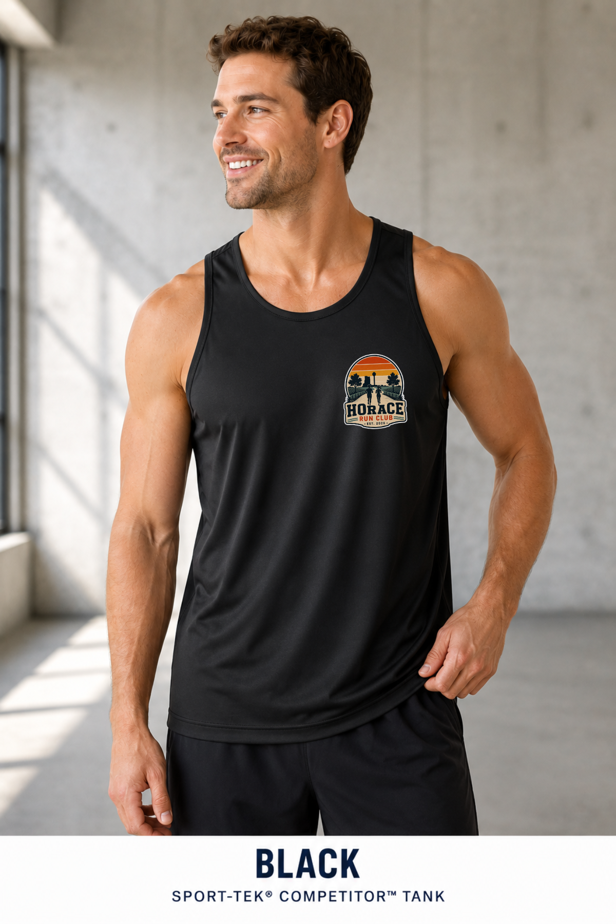 Horace Run Club Left Chest Logo Men's Sport-Tek® Competitor Tank
