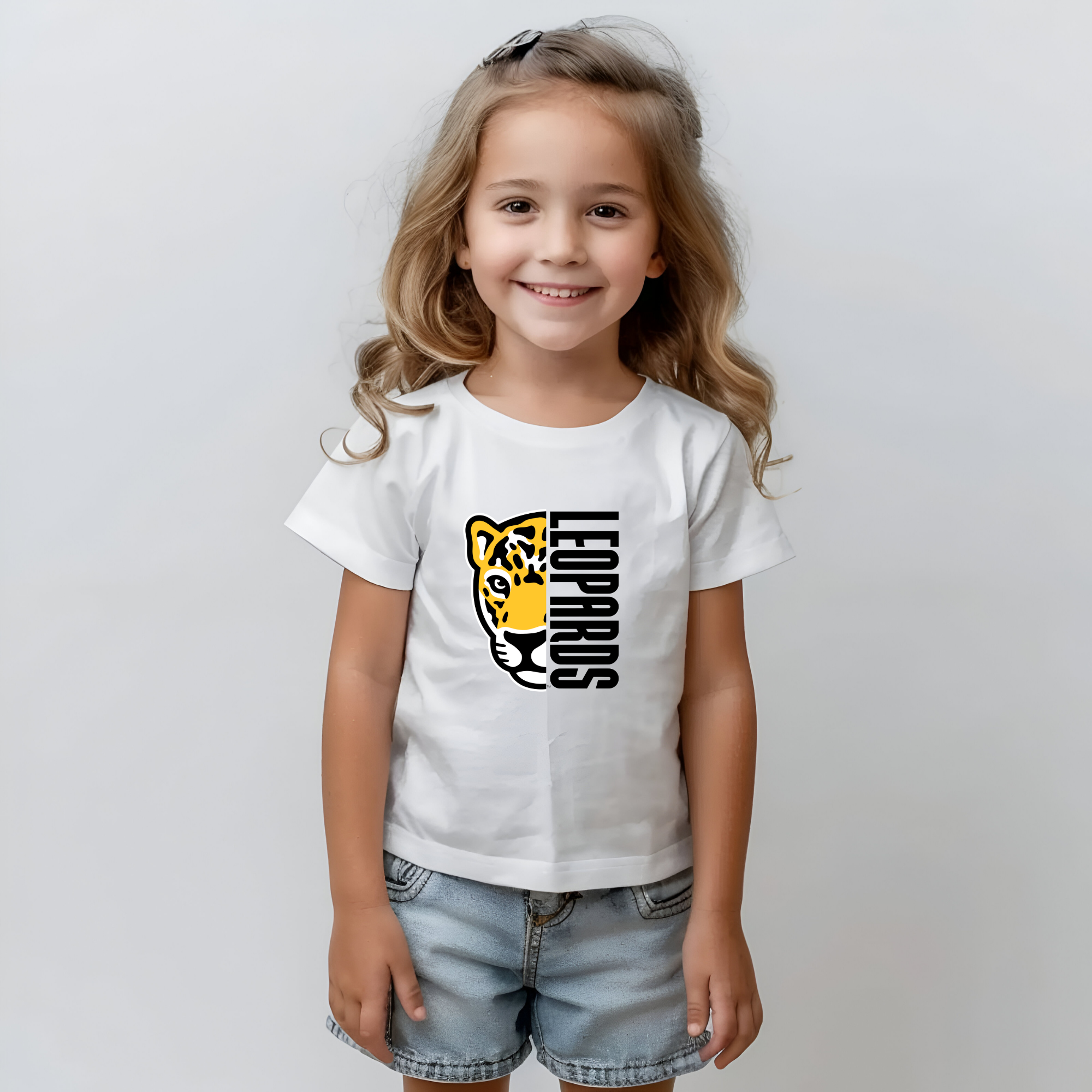 Meadowlark Leopard Youth Tee, Fun Graphic Shirt for Kids, School Mascot Tshirt