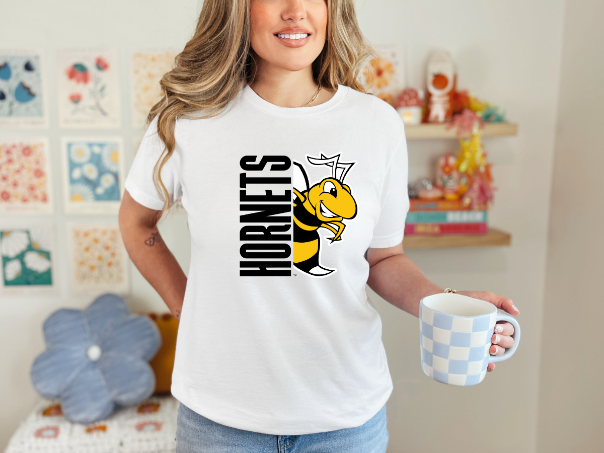 Horace Hornets Unisex Spirit Tee – Bella + Canvas 3001 | Adult Game Day Shirt, School Spirit Shirt, Team Mascot Apparel