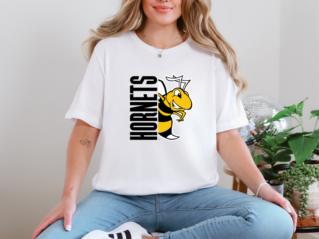 LOCAL PICK UP- Horace Hornets Unisex Spirit Tee – Bella + Canvas 3001 | Adult Game Day Shirt, School Spirit Shirt, Team Mascot Apparel