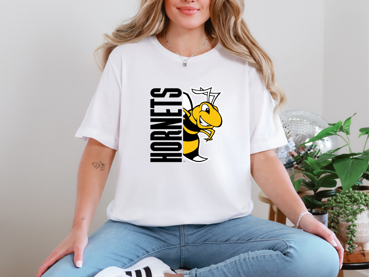 Horace Hornets Unisex Spirit Tee – Bella + Canvas 3001 | Adult Game Day Shirt, School Spirit Shirt, Team Mascot Apparel