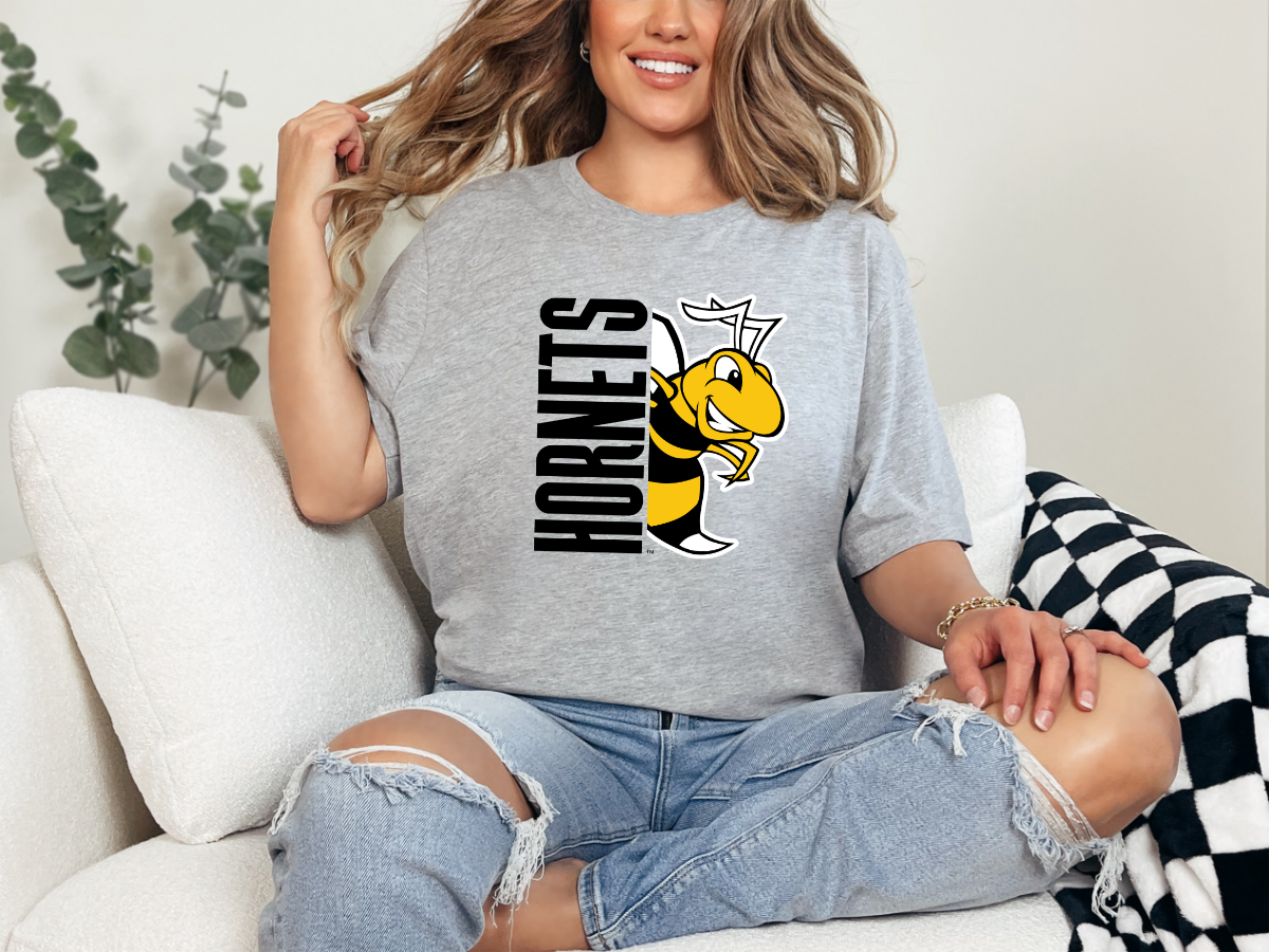 Horace Hornets Unisex Spirit Tee – Bella + Canvas 3001 | Adult Game Day Shirt, School Spirit Shirt, Team Mascot Apparel