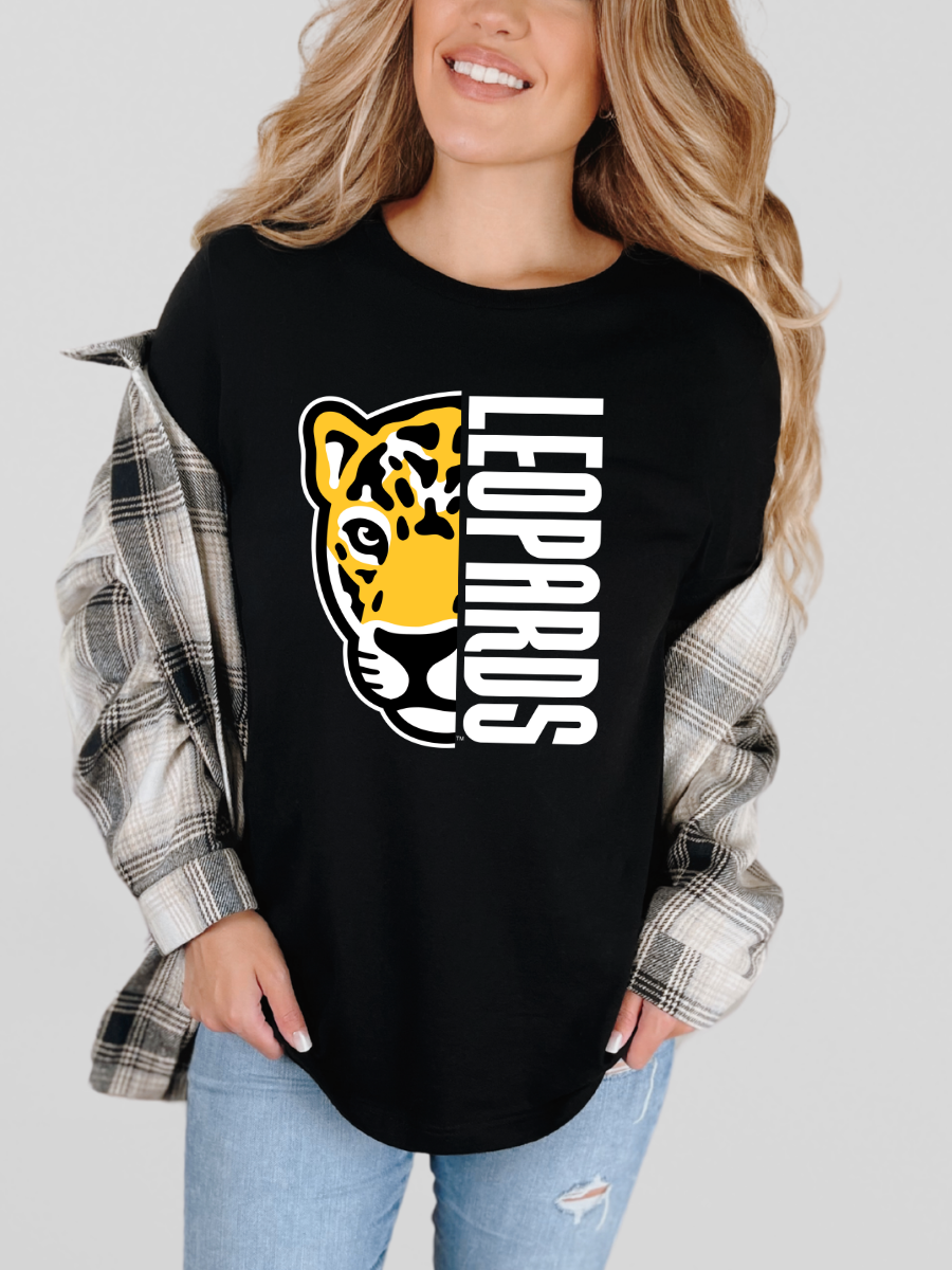 Meadowlark Leopards Bella & Canvas Tshirt, Teacher Tshirt, School Pride