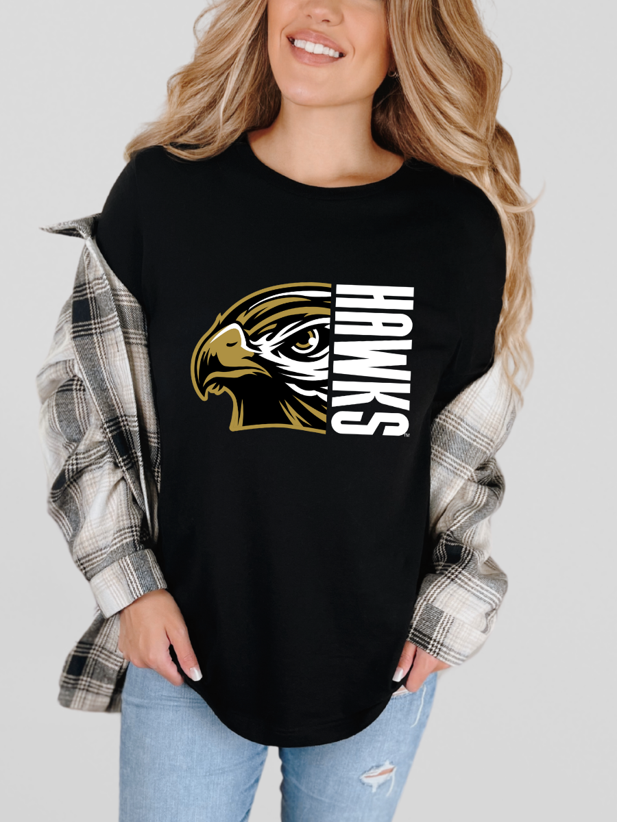 Horace Hawks School Mascot Tshirt, Student Spirit Apparel, High School Team Tee, Mascot Logo Shirt, Game Day Clothing