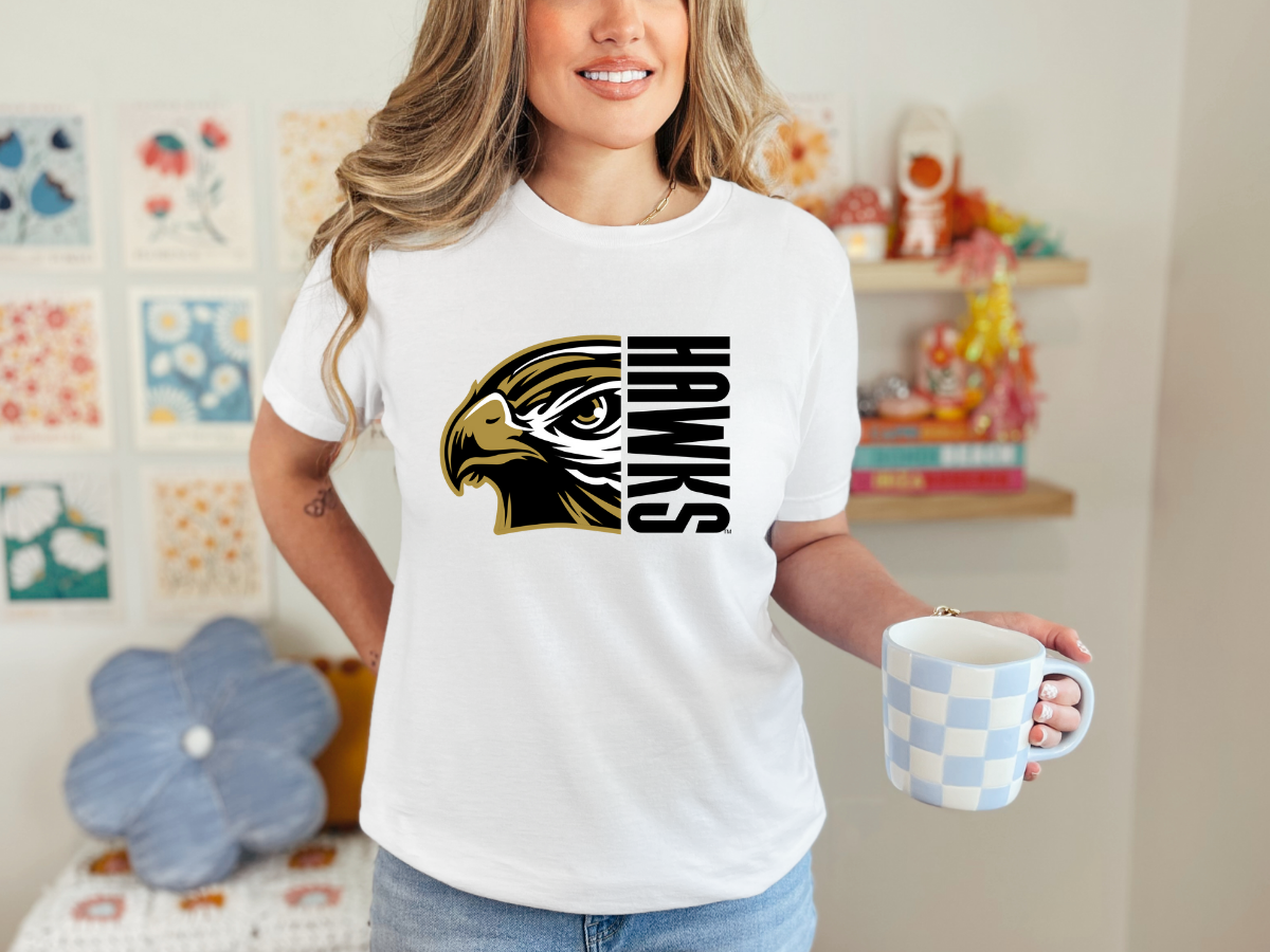 Horace Hawks School Mascot Tshirt, Student Spirit Apparel, High School Team Tee, Mascot Logo Shirt, Game Day Clothing