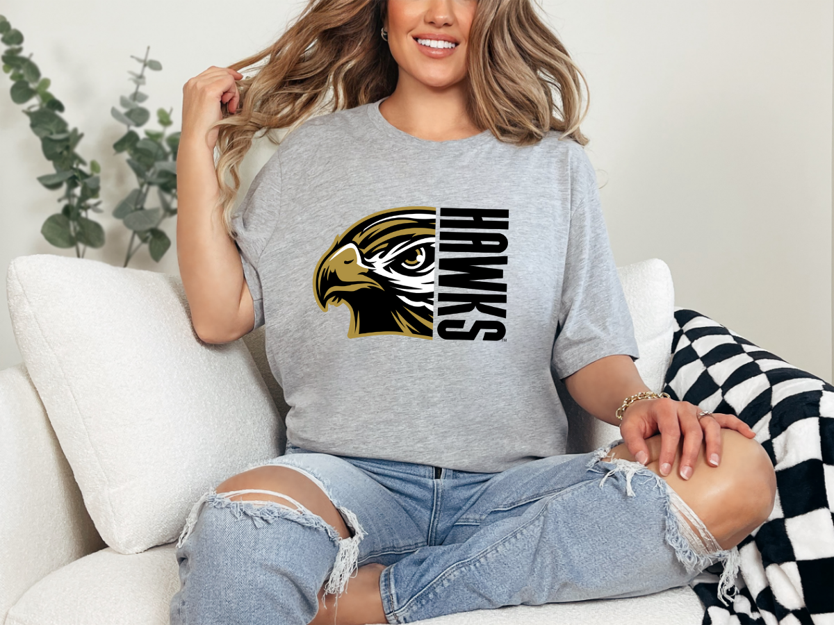 Horace Hawks School Mascot Tshirt, Student Spirit Apparel, High School Team Tee, Mascot Logo Shirt, Game Day Clothing