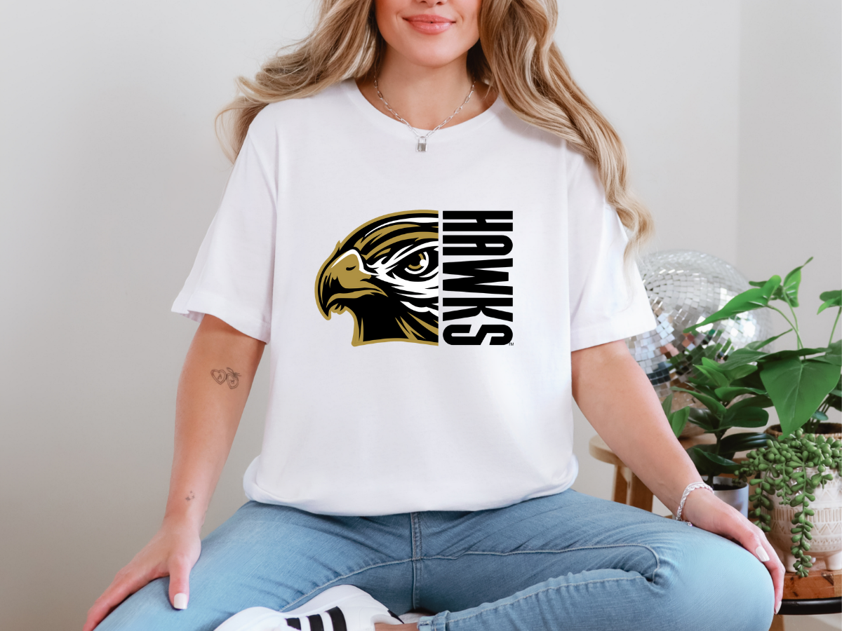Horace Hawks School Mascot Tshirt, Student Spirit Apparel, High School Team Tee, Mascot Logo Shirt, Game Day Clothing