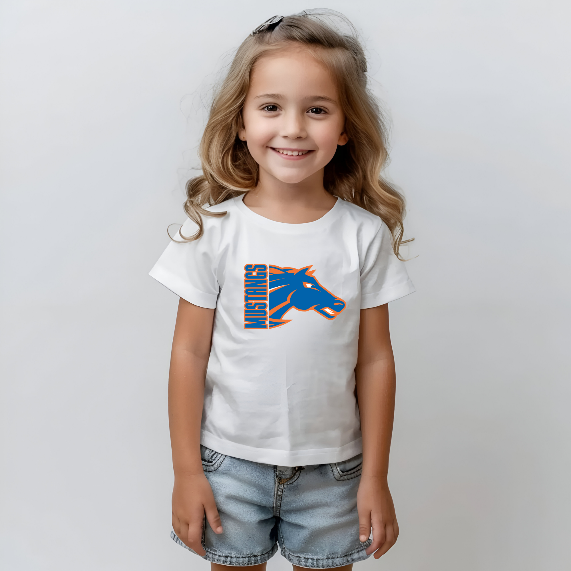 Sheyenne Mustangs Youth Tee, School Mascot Kids Bella & Canvas Shirt, Team Logo Children's Top, High School Team Clothing
