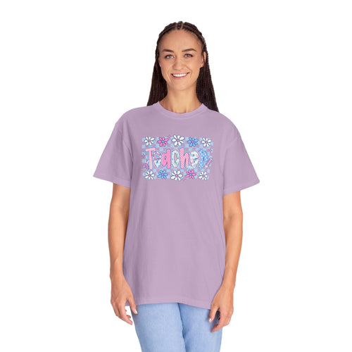 Checkered Teacher T-Shirt - Comfort Colors 1717 Unisex Garment-Dyed
