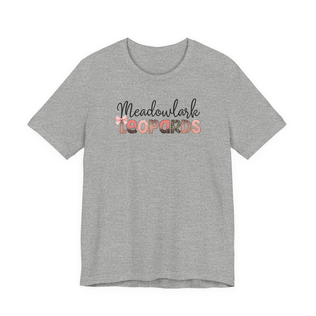 Meadowlark Leopards Unisex Bella & Canvas Tee, Casual T-Shirt, Custom School Spirit Apparel