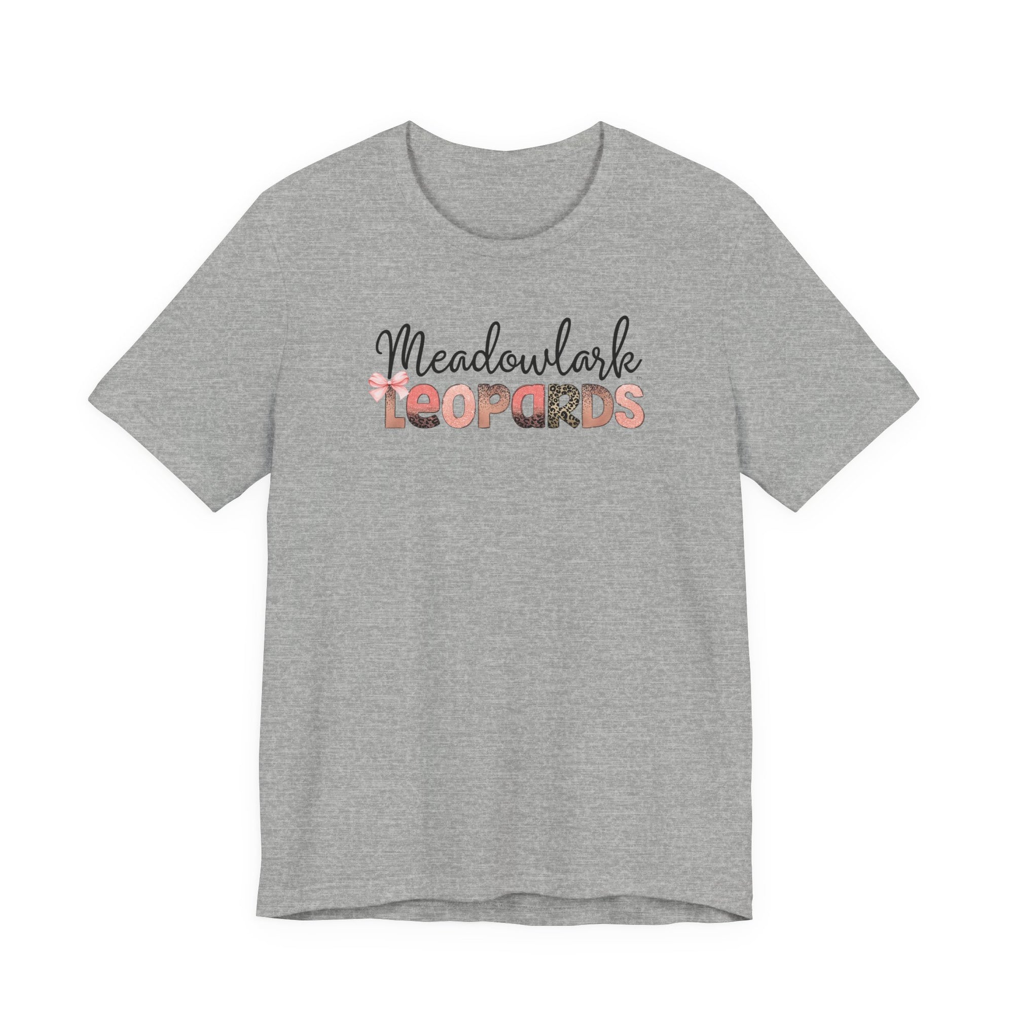 Meadowlark Leopards Unisex Bella & Canvas Tee, Casual T-Shirt, Custom School Spirit Apparel