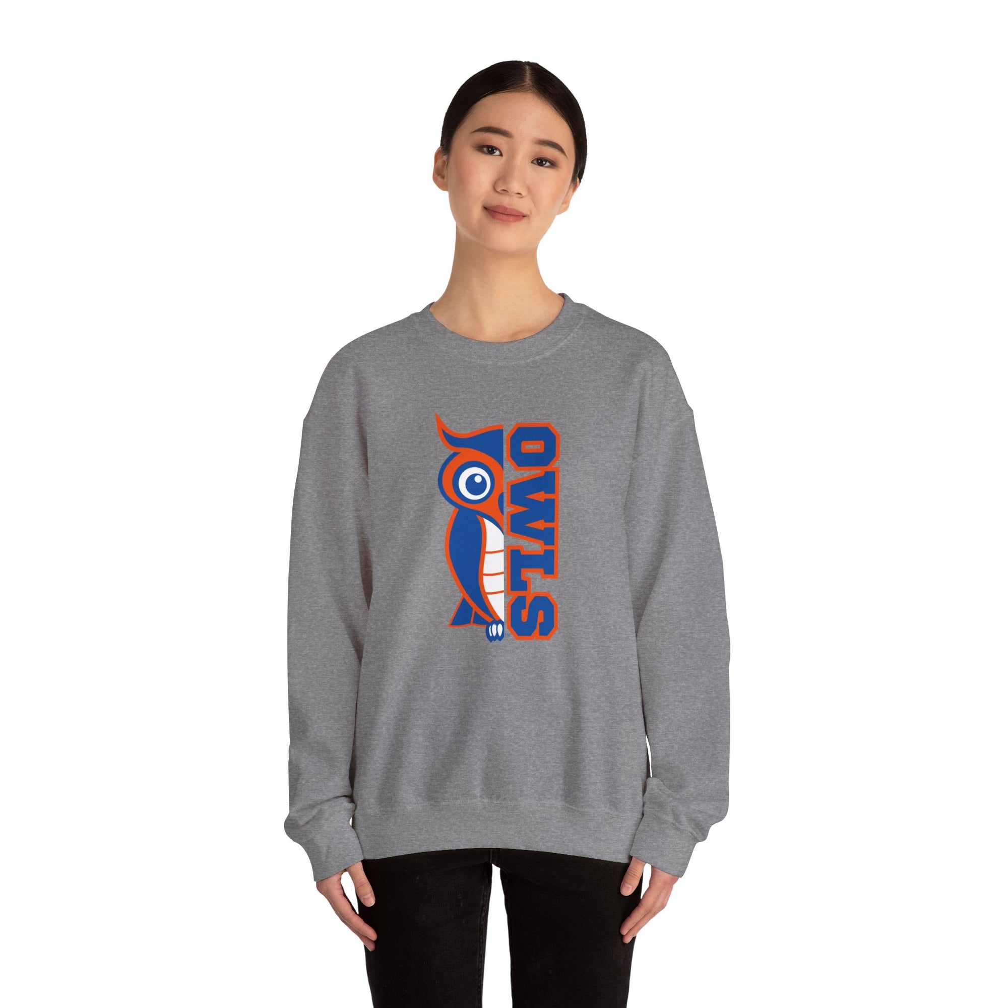 Osgood Owls Crewneck Sweatshirt | Gildan Heavy Blend 18000 | School Spirit Wear | Teacher & Student Sweatshirt | Game Day & Dress-Up Day Apparel