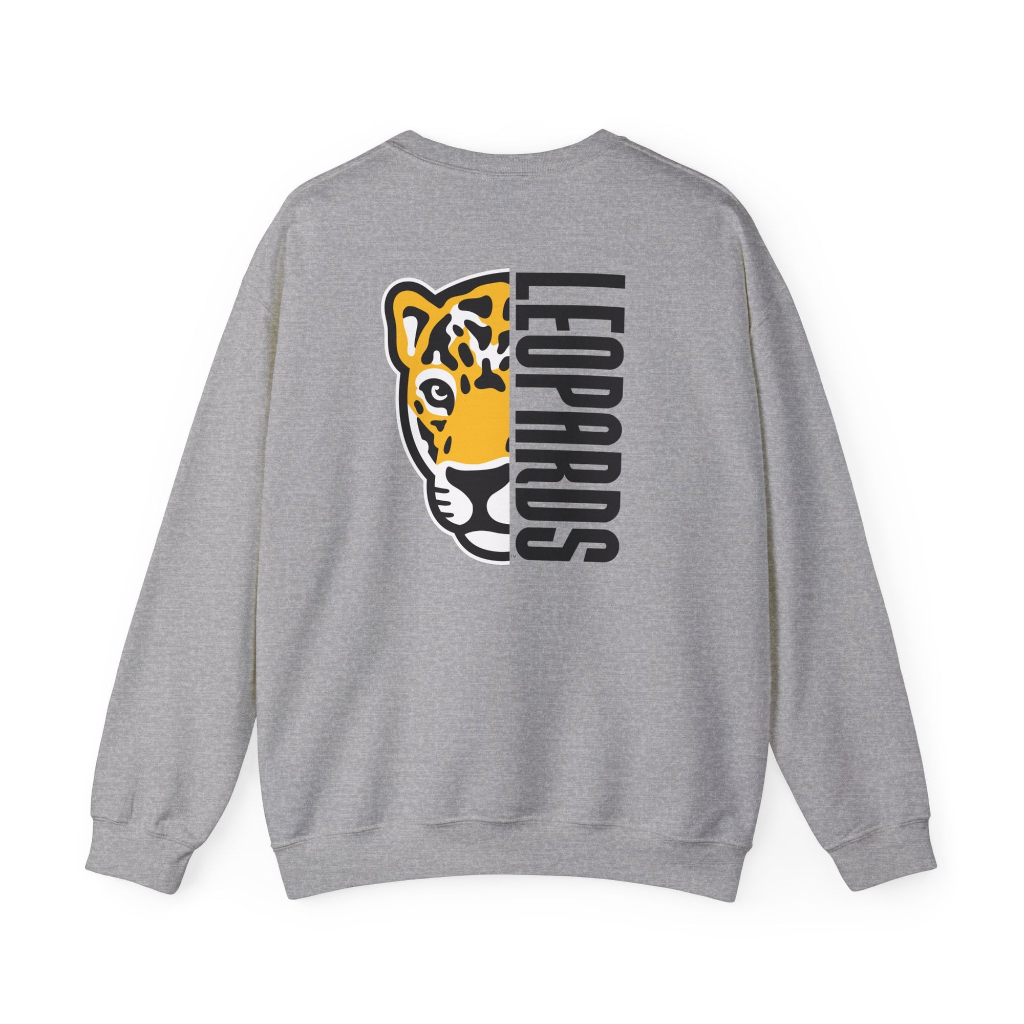 Meadowlark Leopards Gildan Heavy Blend 18000 Crewneck | Classic Front Logo & Bold Back Design
