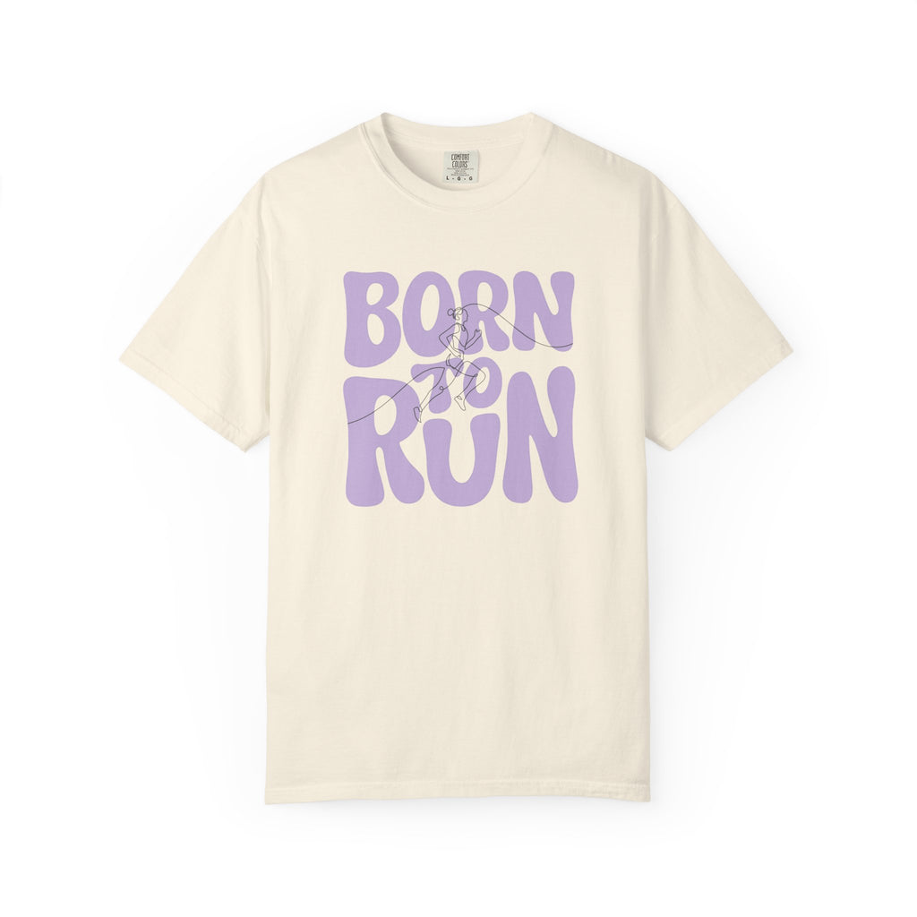 Born to Run T-Shirt | Comfort Colors 1717 Retro Running Shirt | Fitness Mom Graphic Tee | Runner Gift for Her